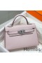 Hermes Kelly Mini II Bag In Mauve Pale Epsom Leather PHW