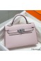 Hermes Kelly Mini II Bag In Mauve Pale Epsom Leather PHW