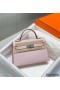 Hermes Kelly Mini II Bag In Mauve Pale Epsom Leather PHW