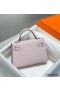 Hermes Kelly Mini II Bag In Mauve Pale Epsom Leather PHW