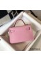 Hermes Kelly Mini II Bag In Mauve Sylvestre Epsom Leather GHW