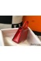 Hermes Kelly Mini II Bag In Red Embossed Crocodile Leather