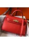 Hermes Kelly Mini II Bag In Rouge Casaque Epsom Leather GHW