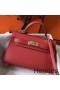 Hermes Kelly Mini II Bag In Rouge Vif Epsom Leather GHW