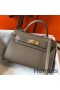 Hermes Kelly Mini II Bag In Taupe Grey Epsom Leather GHW