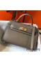 Hermes Kelly Mini II Bag In Taupe Grey Epsom Leather GHW