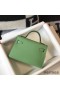 Hermes Kelly Mini II Bag In Vert Criquet Epsom Leather GHW