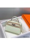 Hermes Kelly Mini II Bag In Vert Fizz Epsom Leather PHW
