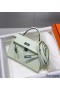 Hermes Kelly Mini II Bag In Vert Fizz Epsom Leather PHW