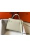 Hermes Kelly Mini II Bag In White Epsom Leather GHW