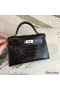 Hermes Kelly Mini II Handmade Bag In Black Alligator Crocodile