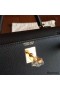 Hermes Kelly Mini II Handmade Bag In Black Epsom Leather