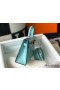 Hermes Kelly Mini II Handmade Bag In Blue Atoll Crocodile Embossed Leather