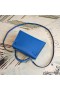 Hermes Kelly Mini II Handmade Bag In Blue Chevre Leather