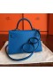 Hermes Kelly Mini II Handmade Bag In Blue Izmir Epsom Leather