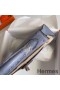 Hermes Kelly Mini II Handmade Bag In Blue Lin Ostrich Leather