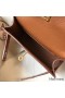 Hermes Kelly Mini II Handmade Bag In Brown Crocodile Embossed Leather