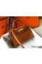 Hermes Kelly Mini II Handmade Bag In Brown Crocodile Embossed Leather