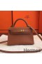 Hermes Kelly Mini II Handmade Bag In Gold Swift Calfskin