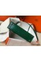 Hermes Kelly Mini II Handmade Bag In Green Crocodile Embossed Leather
