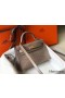 Hermes Kelly Mini II Handmade Bag In Grey Crocodile Embossed Leather