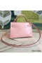 Hermes Kelly Mini II Handmade Bag In Nude Alligator Crocodile