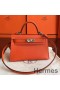 Hermes Kelly Mini II Handmade Bag In Orange Epsom Leather