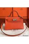 Hermes Kelly Mini II Handmade Bag In Orange Epsom Leather