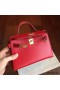 Hermes Kelly Mini II Handmade Bag In Red Epsom Leather