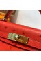 Hermes Kelly Mini II Handmade Bag In Red Ostrich Leather