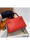 Hermes Kelly Mini II Handmade Bag In Red Ostrich Leather