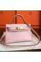 Hermes Kelly Mini II Handmade Bag In Rose Dragee Swift Calfskin