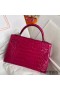 Hermes Kelly Mini II Handmade Bag In Rose Red Alligator Crocodile