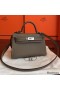 Hermes Kelly Mini II Handmade Bag In Taupe Epsom Leather