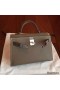 Hermes Kelly Mini II Handmade Bag In Taupe Epsom Leather
