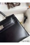 Hermes Kelly Mini II Sellier Handmade Bag In Black Box Calfskin