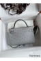 Hermes Kelly Mini II Sellier Handmade Bag In Bleu Glacier Ostrich Leather
