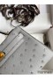 Hermes Kelly Mini II Sellier Handmade Bag In Bleu Glacier Ostrich Leather