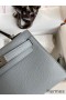 Hermes Kelly Mini II Sellier Handmade Bag In Blue Glacier Epsom Calfskin