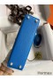 Hermes Kelly Mini II Sellier Handmade Bag In Blue Hydra Chevre Mysore Leather