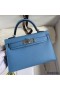 Hermes Kelly Mini II Sellier Handmade Bag In Blue Paradise Epsom Calfskin