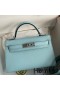 Hermes Kelly Mini II Sellier Handmade Bag In Blue Zephyr Epsom Calfskin