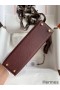 Hermes Kelly Mini II Sellier Handmade Bag In Bordeaux Epsom Calfskin