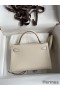 Hermes Kelly Mini II Sellier Handmade Bag In Craie Epsom Calfskin