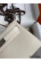 Hermes Kelly Mini II Sellier Handmade Bag In Craie Epsom Calfskin