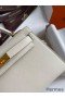 Hermes Kelly Mini II Sellier Handmade Bag In Craie Swift Calfskin