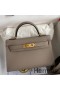 Hermes Kelly Mini II Sellier Handmade Bag In Gris Asphalt Epsom Calfskin