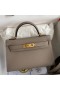 Hermes Kelly Mini II Sellier Handmade Bag In Gris Asphalt Epsom Calfskin