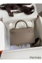 Hermes Kelly Mini II Sellier Handmade Bag In Gris Asphalt Epsom Calfskin