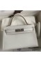 Hermes Kelly Mini II Sellier Handmade Bag In Gris Pale Epsom Calfskin